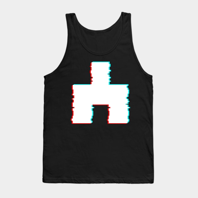 White Bear / Bandersnatch Glitched Tank Top by Meta Cortex